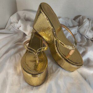 Unbranded Womens Wedge Sandals thong Size 7